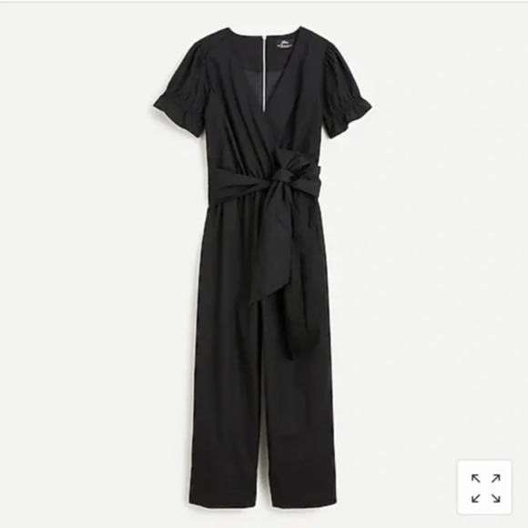 New J Crew Ruffle stretch Cotton Poplin jumpsuit - Picture 2 of 9